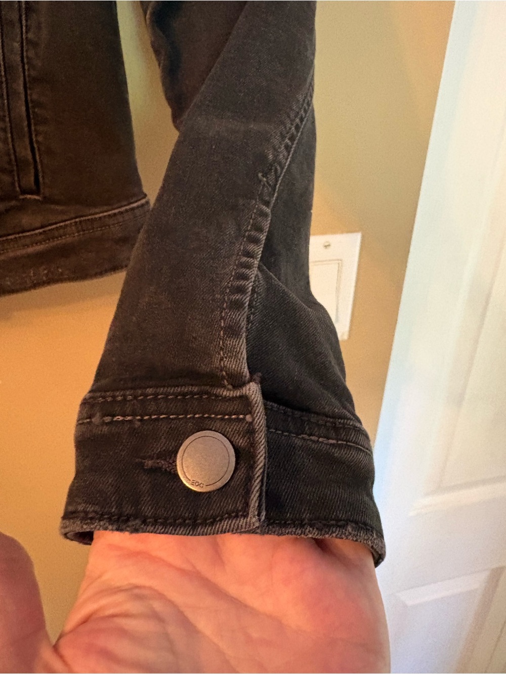EDC Distressed Black Denim Jacket | Size S - Picture 10 of 13